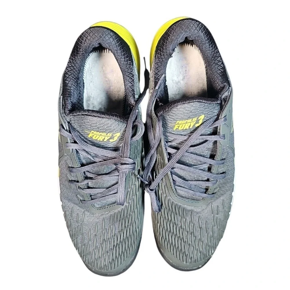 Babolat Propulse Fury 3 AC Gray Yellow - Size 10.5 - Used (Tread‎ Wear)